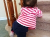 going up the stairs